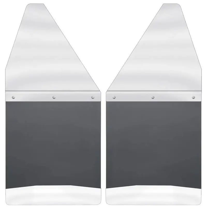 Husky Liners Mud Flaps – 12-Inch Wide, Stainless Steel Top With Weighted Kickback Design 1