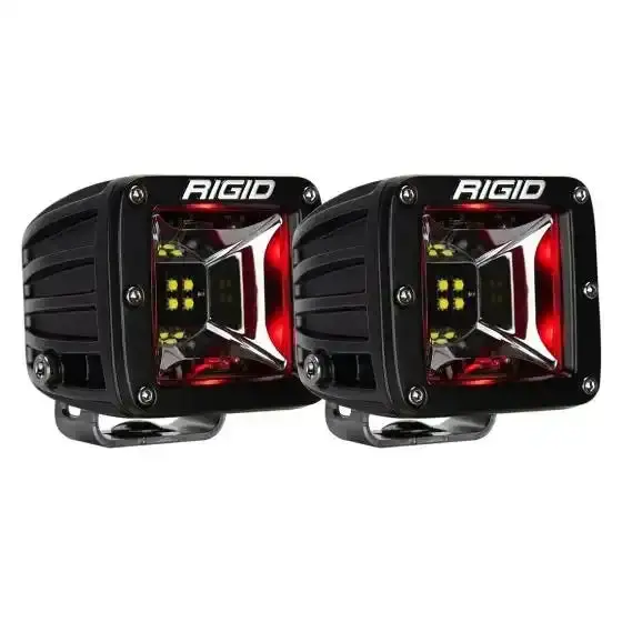 Rigid Radiance Scene Light Kit – Surface-Mount Pair With Red Backlight And Black Housing 1